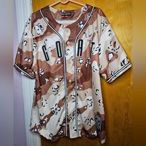 Black Pike Goat Baseball Jersey Brown/Tan XL